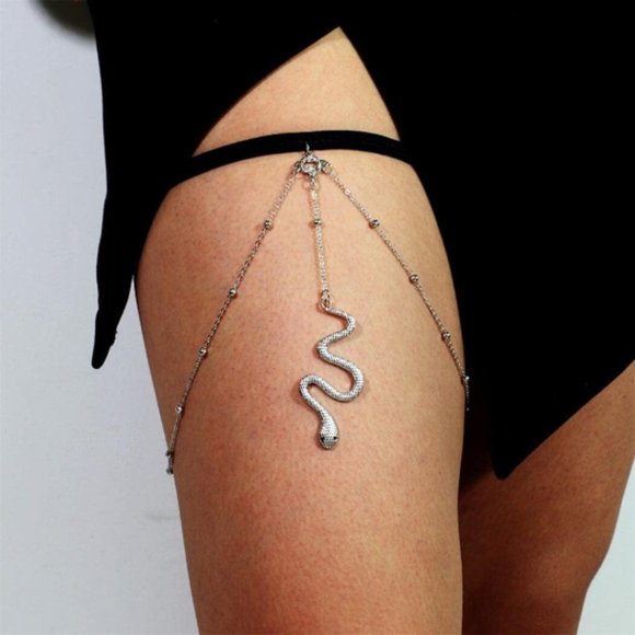 Jewelry - Silver Snake Leg Chain for Women Thigh Chain For Girls